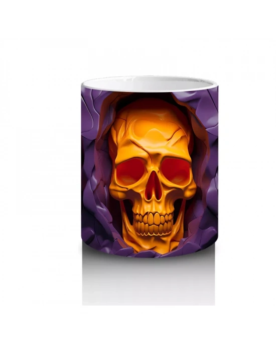 Kırmızı, Altın ve Mavi Kafatası Üçlüsü – Hediyelik Kahve Kupası