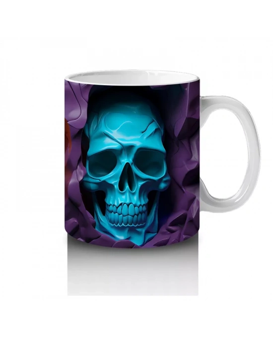 Kırmızı, Altın ve Mavi Kafatası Üçlüsü – Hediyelik Kahve Kupası