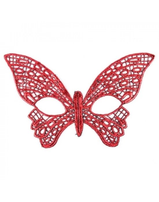 Kırmızı Dantel Masquerade Maskesi 7 No