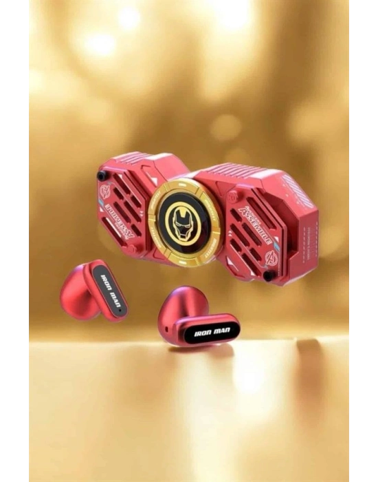 Kırmızı Kablosuz Bluetooth Kulaklık Stres Çarklı  Kulaklığı