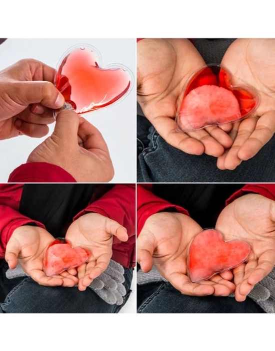 Kırmızı Kalp Jel Isıtıcı Cep Sobası