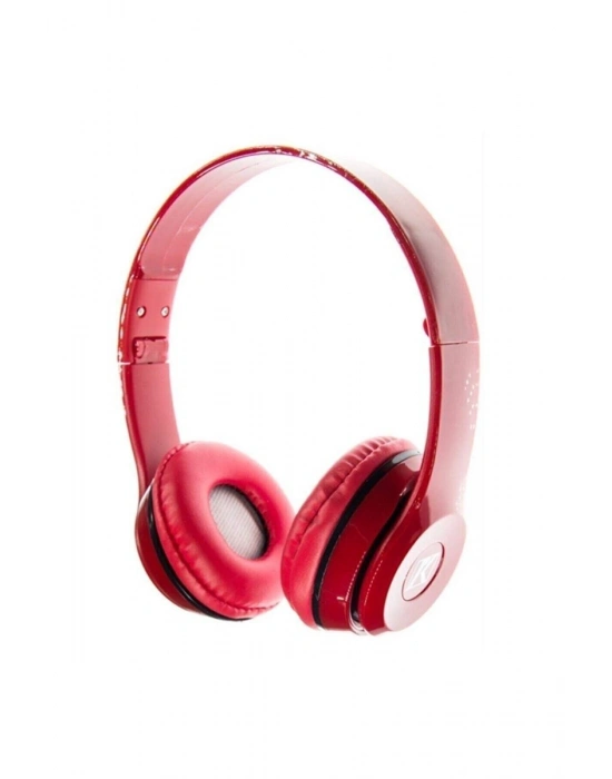 Kırmızı Kulak Üstü Portatif Katlanır Stereo Kulaklık