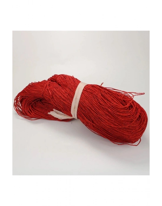 Kırmızı Renk Çile Kağıt İp Çanta Ipi Supla Ipi  No:78 - (550-600 gr)