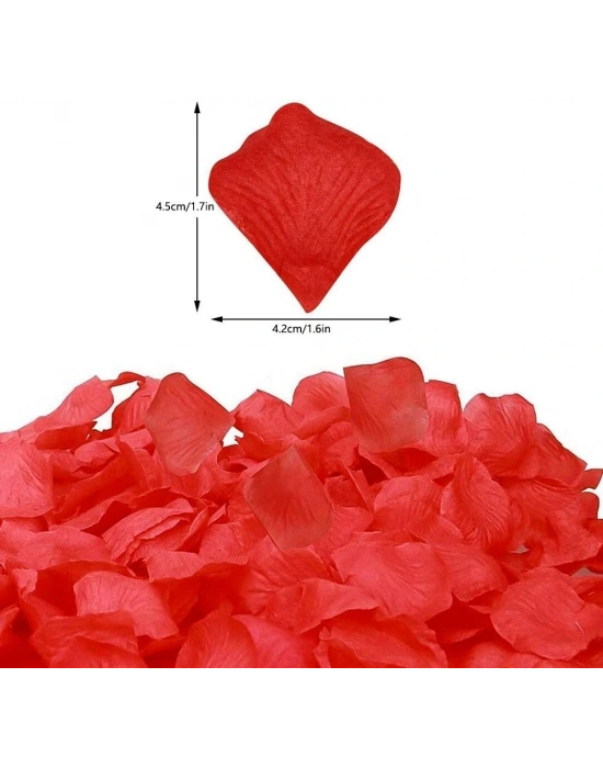 Kırmızı Renk Gül Yaprağı Şekilli Konfeti – 10 Paket 1000 Adet
