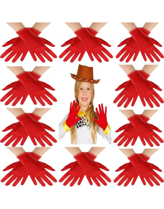 Kırmızı Renk Likralı 23 Nisan 29 Ekim 19 Mayıs Gösteri Bando Eldiveni 10 Çift ( 20 Adet )