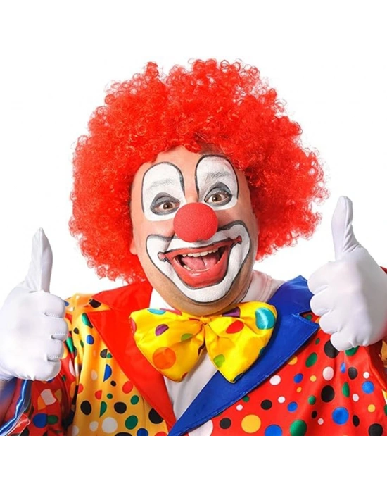 Kırmızı Renk Sünger Palyaço Burnu Takma Burun 10 Adet