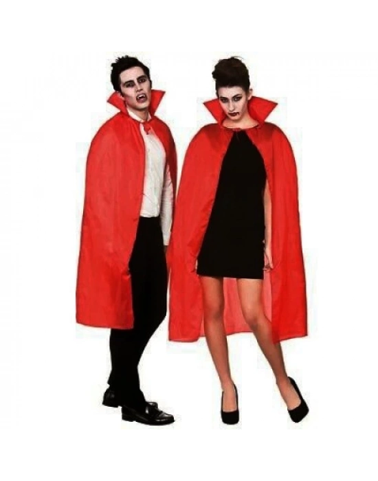 Kırmızı Renk Yakalı Pelerin 120 cm