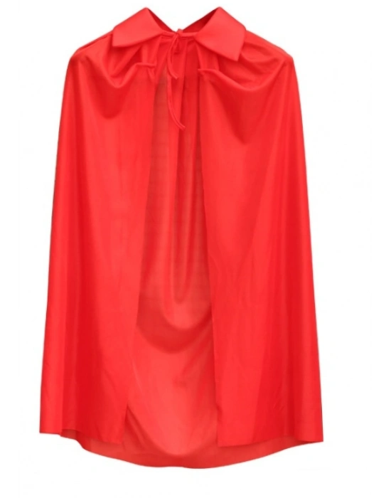 Kırmızı Renk Yakalı Pelerin Çocuk Boy 90 cm