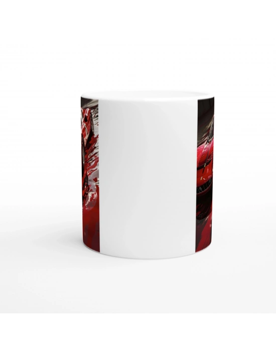 Kırmızı Retro Spor Araba Baskılı Kupa Bardak