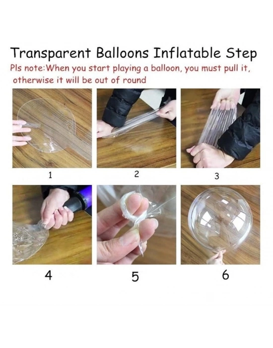 Kırmızı Simli Yuvarlak Şeffaf Balon 24 İnç