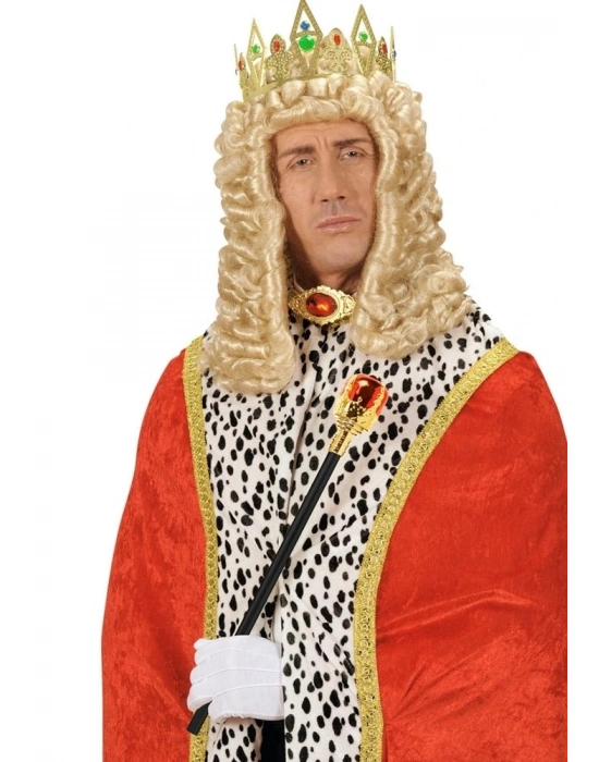 Kırmızı Topuzlu Kral Asası Kraliyet Asası 40 Cm