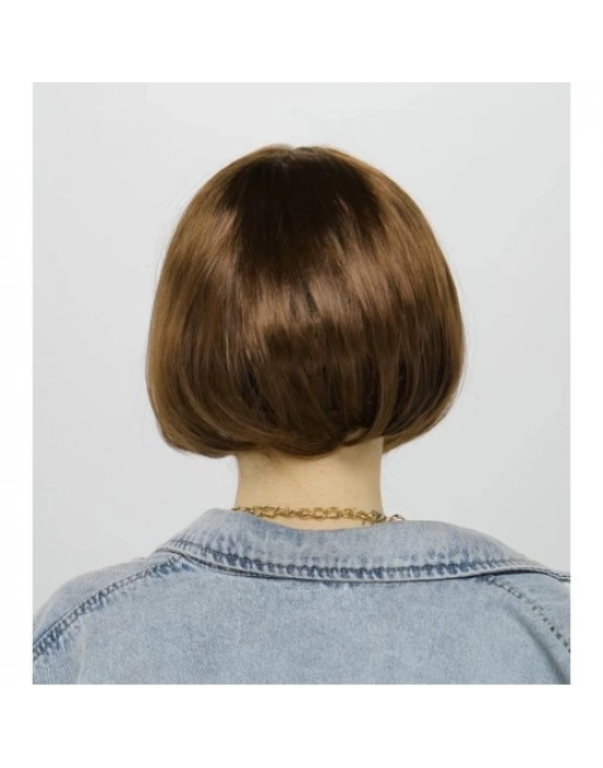 Kısa Küt Parti Peruğu Kahve