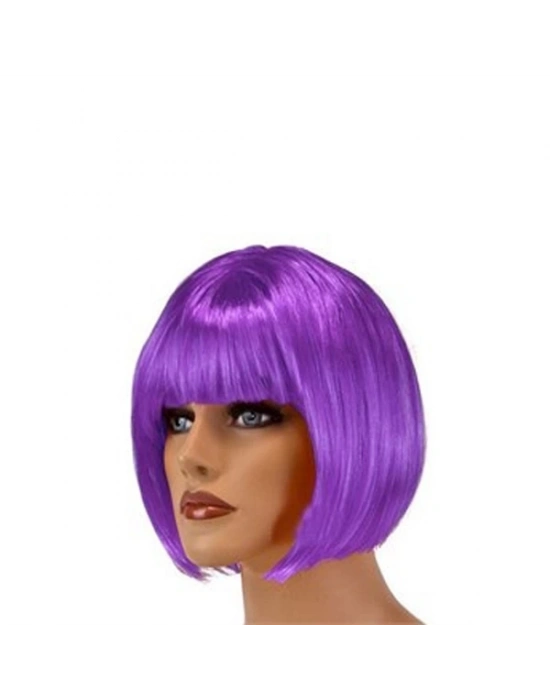 Kısa Mor Peruk Saç