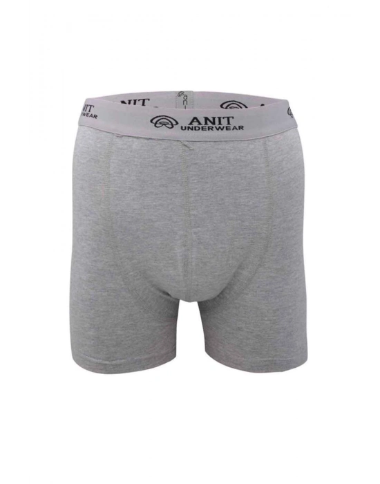 Kısa Paça Likralı Erkek Boxer Gri - 1115A