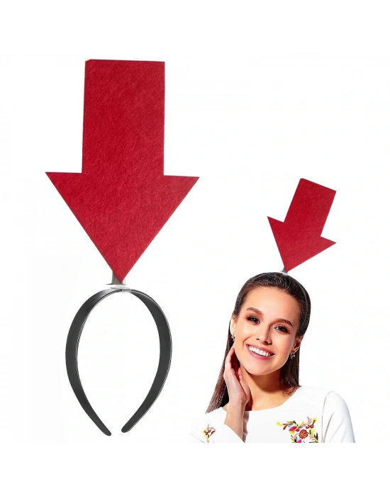 Kişiselleştirilebilir Ok Taç – Üzerine Yazı Yazılabilen Parti Tacı Kırmızı Renk