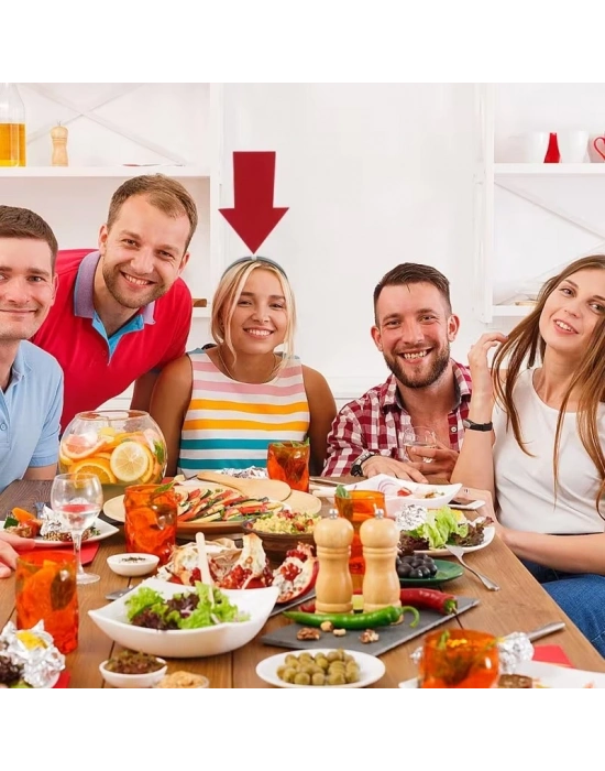 Kişiselleştirilebilir Ok Taç – Üzerine Yazı Yazılabilen Parti Tacı Kırmızı Renk