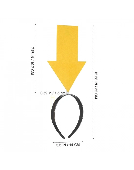 Kişiselleştirilebilir Ok Taç – Üzerine Yazı Yazılabilen Parti Tacı Sarı Renk