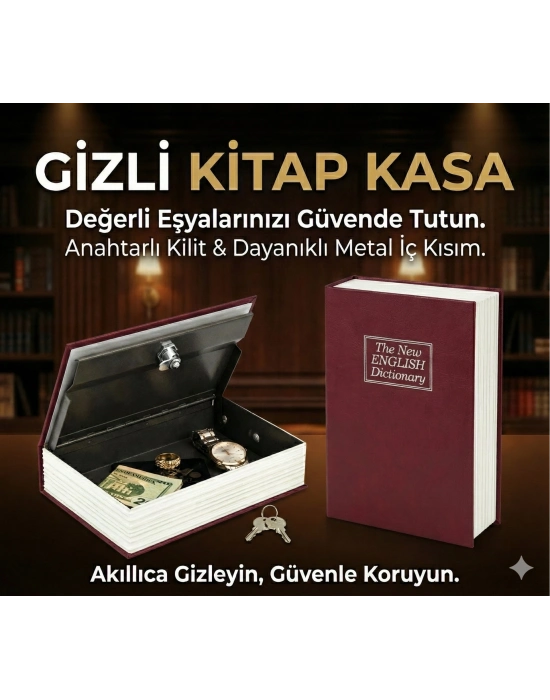 Kitap Görünümlü Gizli Kasa