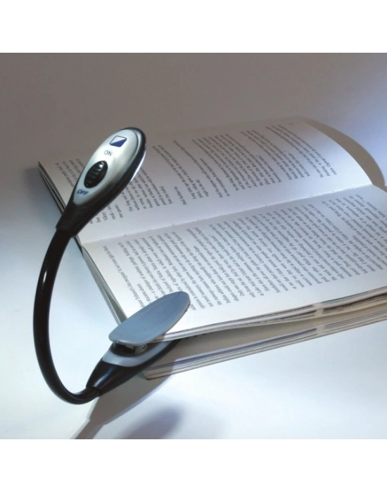 Kitap Okuma Işığı Led Booklight Kıskaçlı Pilli Model Led Işık