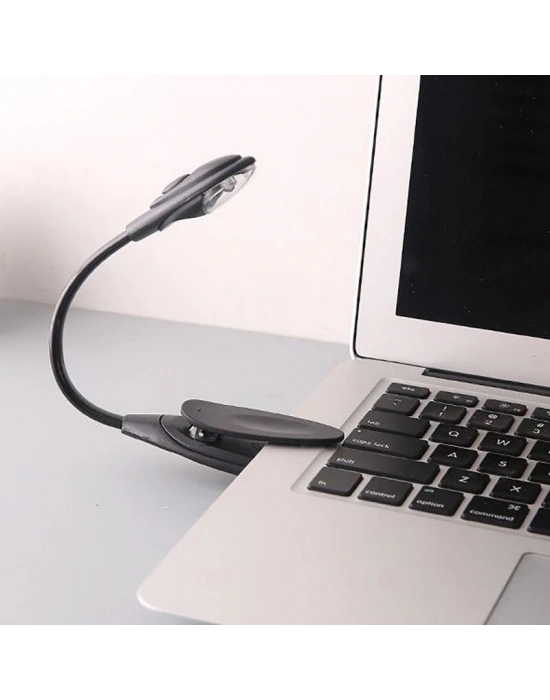 Kitap Okuma Işığı Led Booklight Kıskaçlı Pilli Model Led Işık