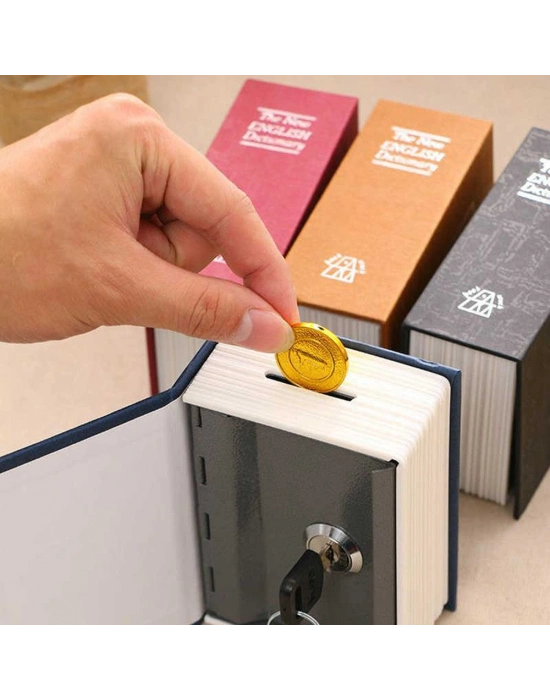 Kitap Şeklinde Mini Boy Kilitli Kasa Kumbara