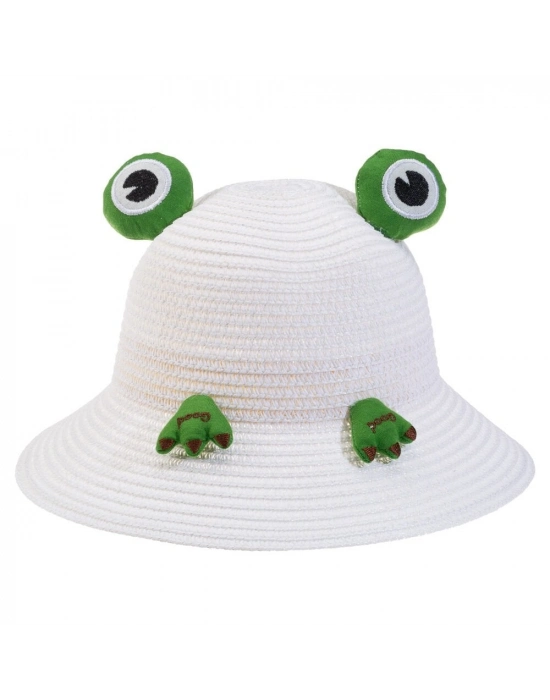Kitti Bebe Hasır Şapka ( 2-6 Yaş ) Y24700-05 Beyaz
