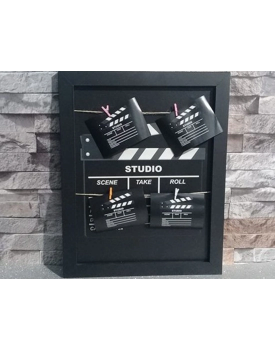 Klaket Tasarımlı İpli Ve Mandallı Fotoğraf Çerçevesi No: 2