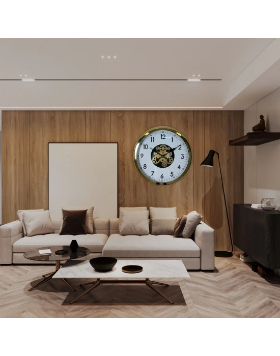 ® Klasik Gold 60 Cm Çarklı Duvar Saati