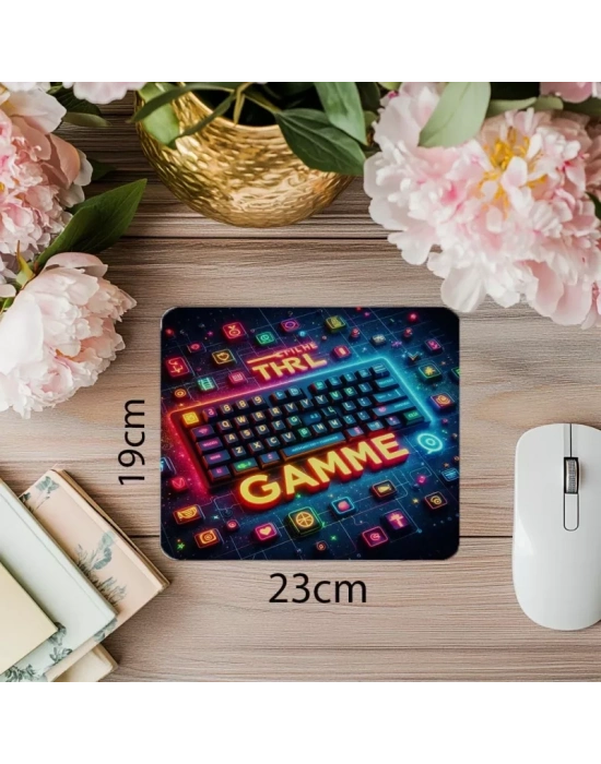 Klavye Temalı Oyuna Hakim Mouse Pad - 19x23 cm 2 mm Dikdörtgen İthal Baskılı Mouse Pad