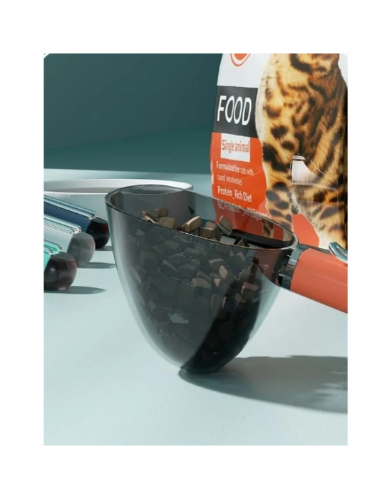 Klipsli Ölçekli Kedi Köpek Mama Küreği