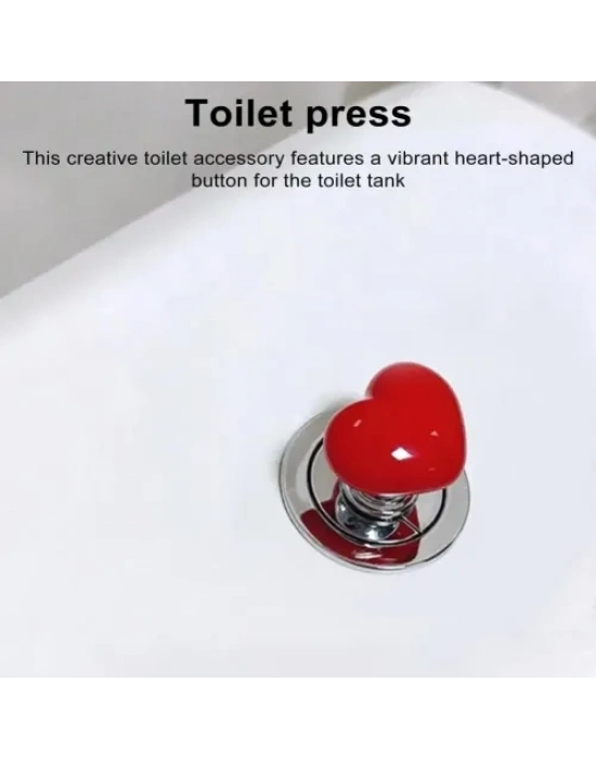 Klozet Sifon Tuşu Kalp Tasarımlı