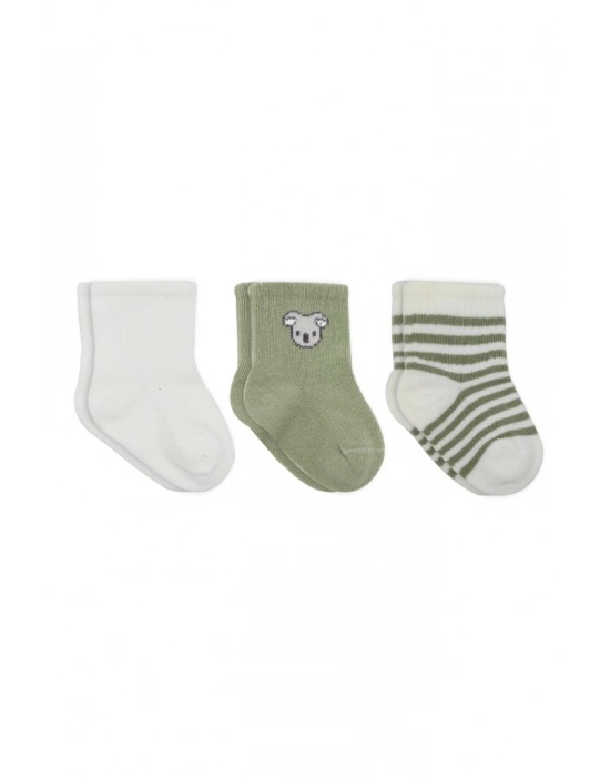 ® Koala Boy 3lü Penye Soket Çorap 10133 Ekru