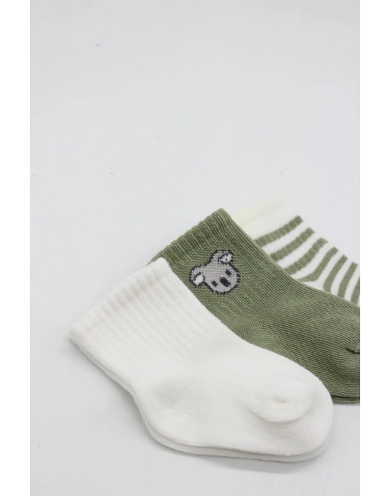 ® Koala Boy 3lü Penye Soket Çorap 10133 Ekru