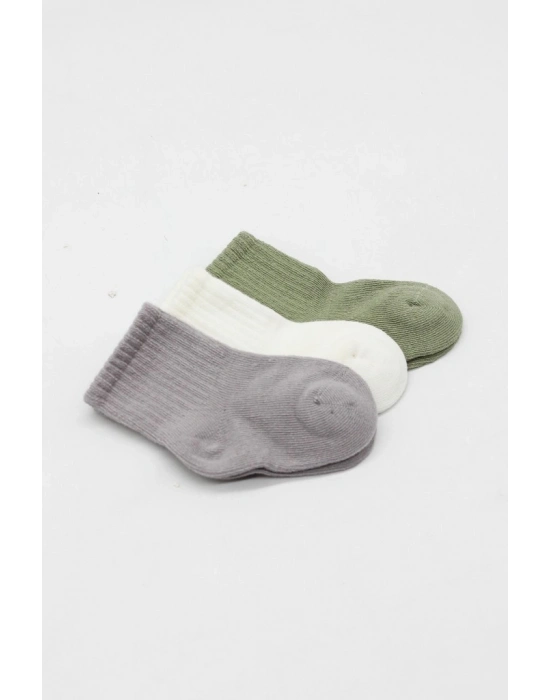® Koala Boy 3lü Penye Soket Çorap 10133 Gri