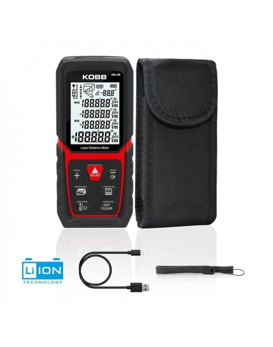 KOBB KBL100 100 Metre Li-ion Şarjlı Lazer Metre