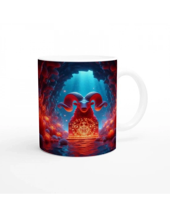 Koç Burcu Baskılı Kahve Kupası - Astral Denizaltı Dünyası Vs1