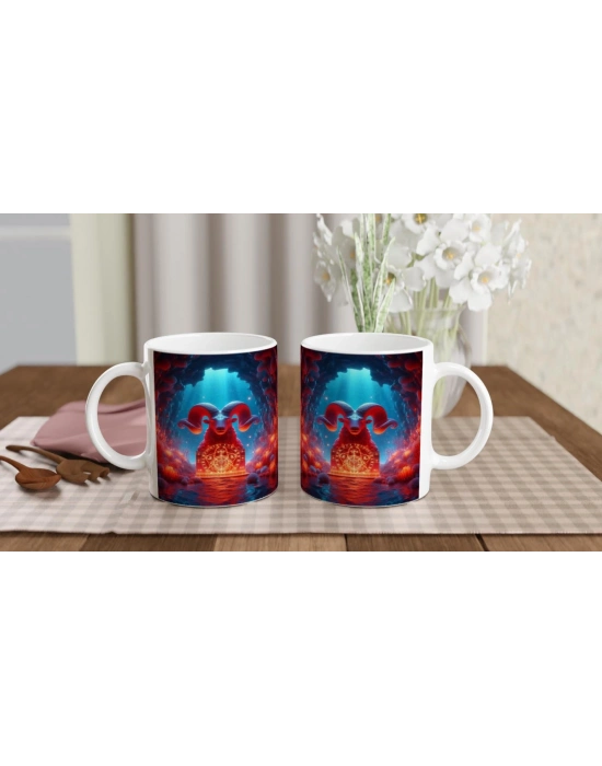 Koç Burcu Baskılı Kahve Kupası - Astral Denizaltı Dünyası Vs1