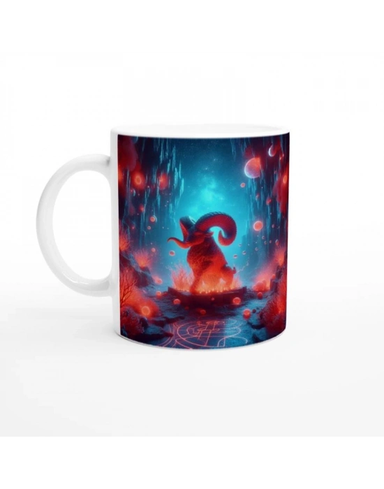 Koç Burcu Baskılı Kahve Kupası - Astral Denizaltı Dünyası Vs3