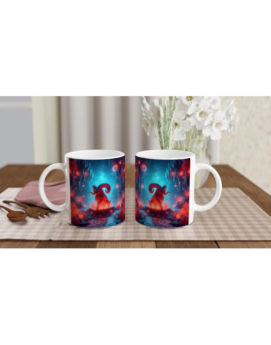Koç Burcu Baskılı Kahve Kupası - Astral Denizaltı Dünyası Vs3