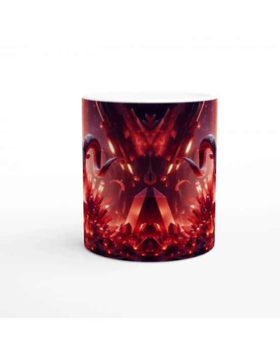 Koç Burcu Baskılı Kahve Kupası - Büyülü Kristal Mağarası Temalı Vs2