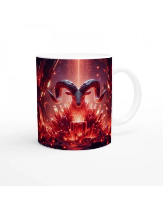 Koç Burcu Baskılı Kahve Kupası - Büyülü Kristal Mağarası Temalı Vs2