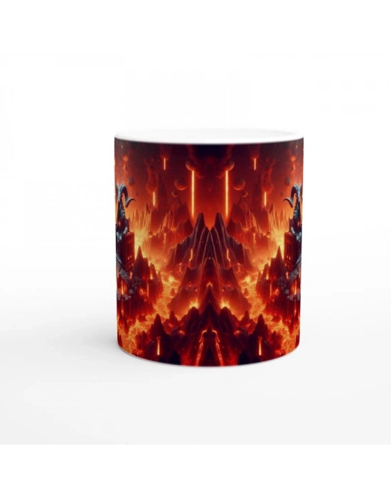 Koç Burcu Baskılı Kahve Kupası - Elementsel Doğa Krallığı Temalı Vs4