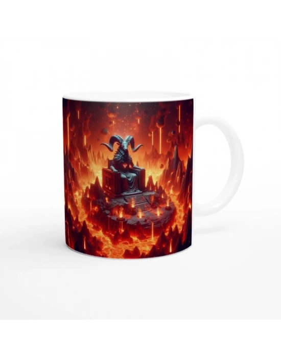 Koç Burcu Baskılı Kahve Kupası - Elementsel Doğa Krallığı Temalı Vs4