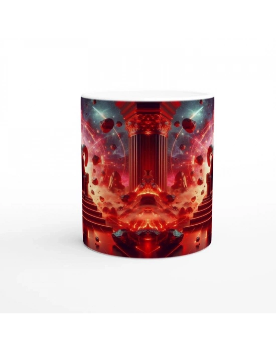 Koç Burcu Baskılı Kahve Kupası - Galaktik Taht Odası Temalı Vs2