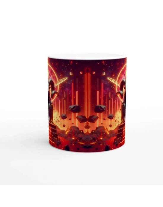 Koç Burcu Baskılı Kahve Kupası - Galaktik Taht Odası Temalı Vs3