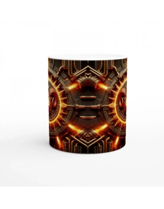 Koç Burcu Baskılı Kahve Kupası - Zamanın Çarkları Astroloji Mekanizması Vs1