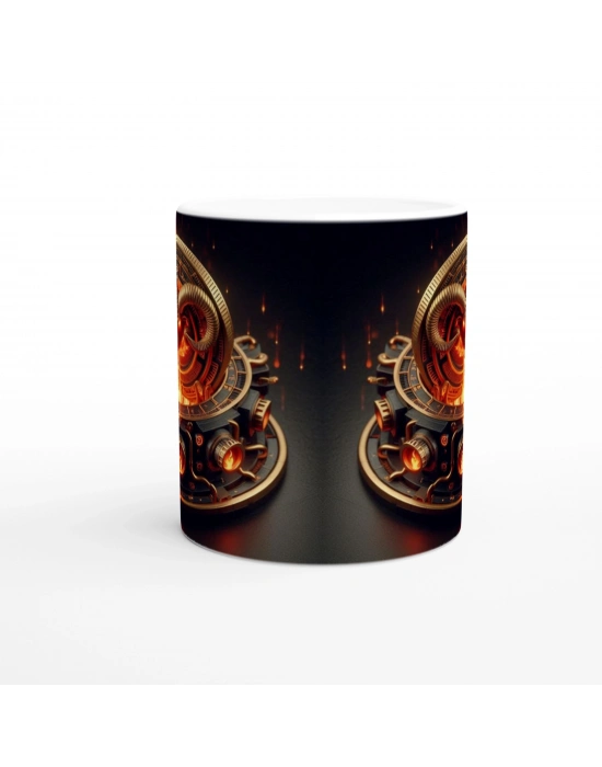 Koç Burcu Baskılı Kahve Kupası - Zamanın Çarkları Astroloji Mekanizması Vs4