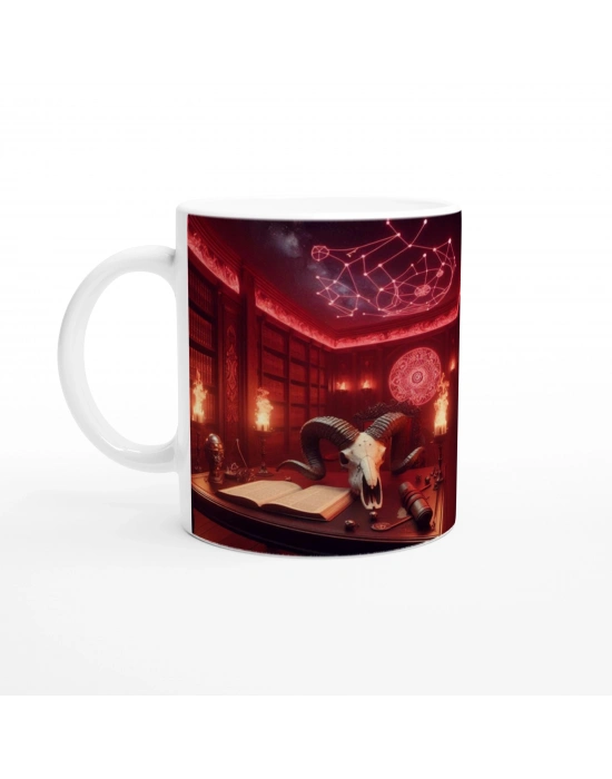 Koç Burcu Baskılı Kahve Kupası - Zodyak Kütüpanesi Vs2