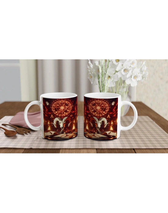 Koç Burcu Baskılı Kahve Kupası - Zodyak Kütüpanesi Vs4