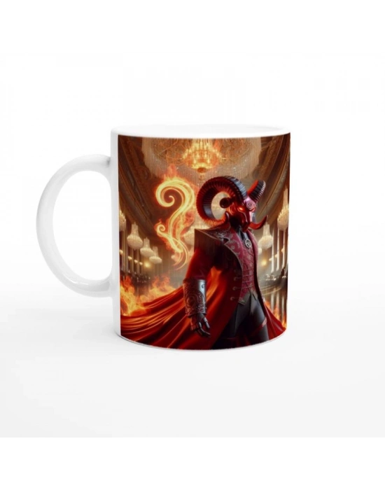 Koç Burcu Baskılı Kahve Kupası - Zodyak Maskeli Balo Vs1